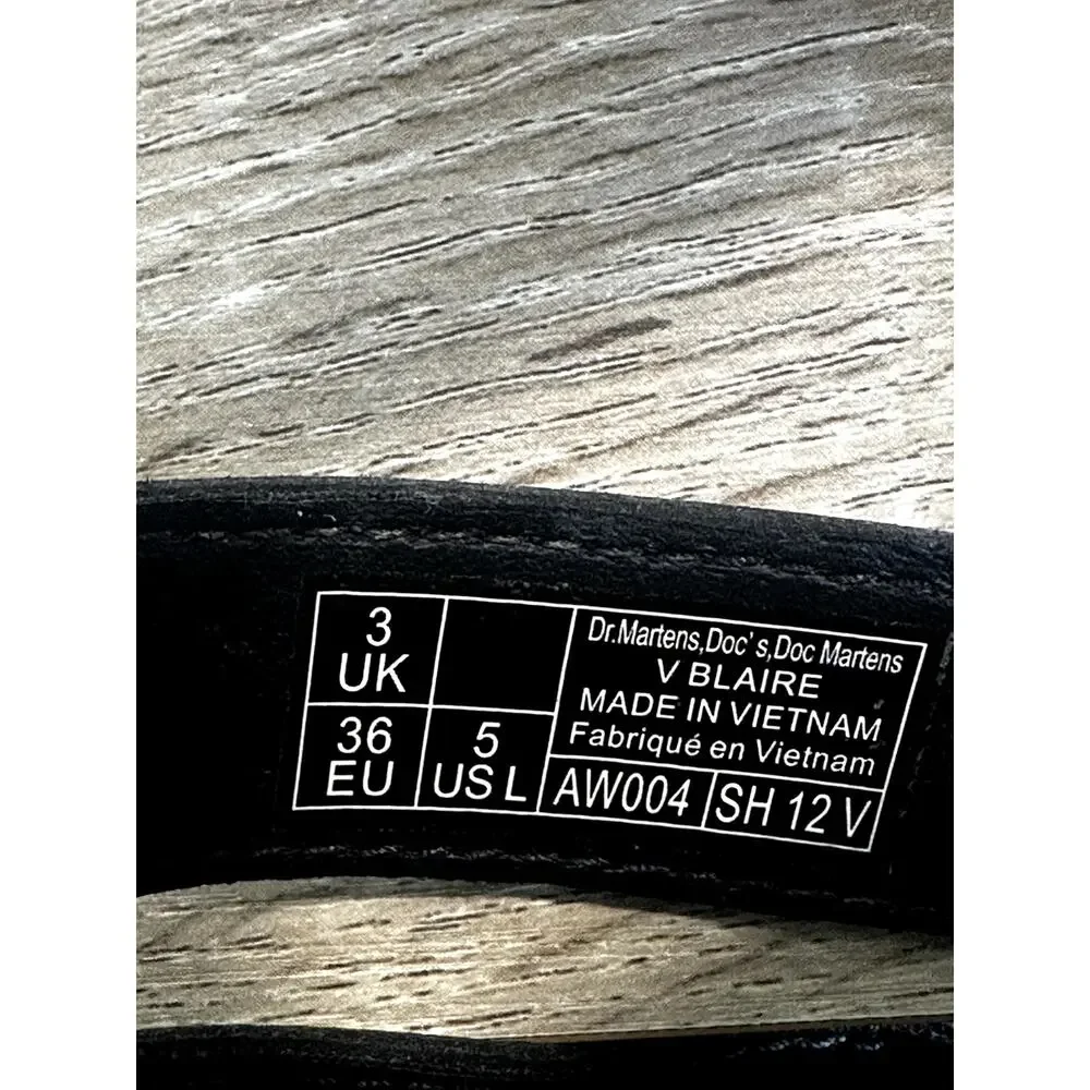 Dr. Martens Vegan Blaire Platform Sandals Black Strappy Women's Size 5 US / 3 UK